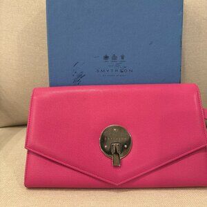 Smythson of Bond Street Travel Wallet in Pink